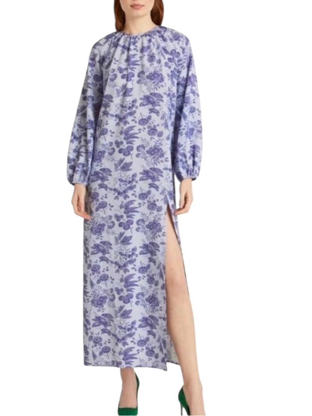 Hill House The Simone Dress in Lilac Tonal Floral Large NWT